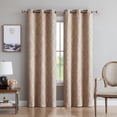 thumbnail image 3 of Warm Home Designs 1 Pair of 54 x 96 Brown Taupe Blackout Curtains with Embossed Textured Damask Pattern. EV Taupe 2x54x96, 3 of 6