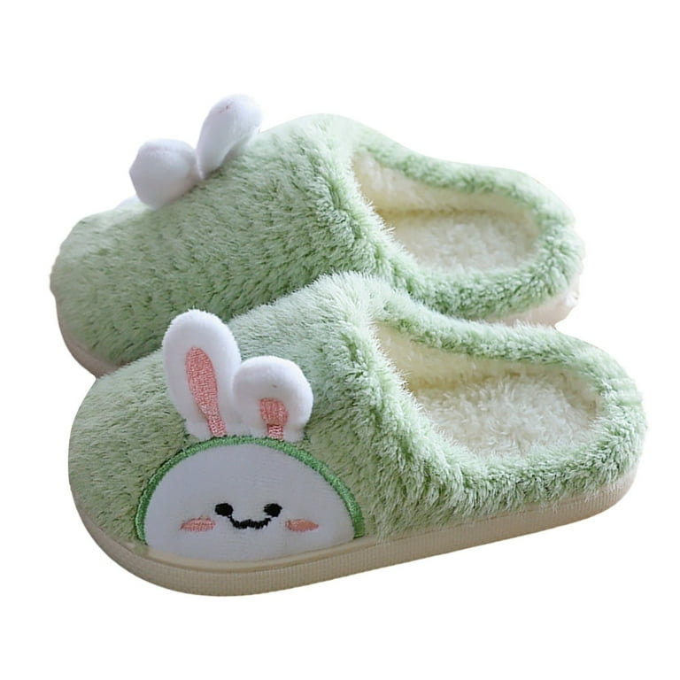 Toddler Slippers Fluffy Animal Bedroom Slippers Warm Soft