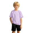 thumbnail image 1 of Boys Rash Guard Crew Neck Short Sleeve T-Shirts Youth Quick Dry Beach Rashguard, 1 of 6