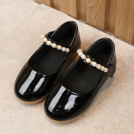 

Hunpta Leather Shoes For Kids Dance Single Soft Solid Student Kid Flower Shoes Children Girls Princess Baby Baby Shoes
