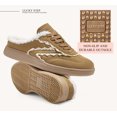 thumbnail image 6 of LUCKY STEP Womens Mule Fashion Sneakers Slip On Backless Winter Retro Comfy Casual Shoes,Brown, 6 of 10