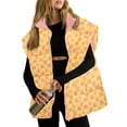 thumbnail image 2 of Womens Floral Oversized Puffer Vest Cap Sleeve Winter Warm Puffy Quilted Jackets Coat, 2 of 5