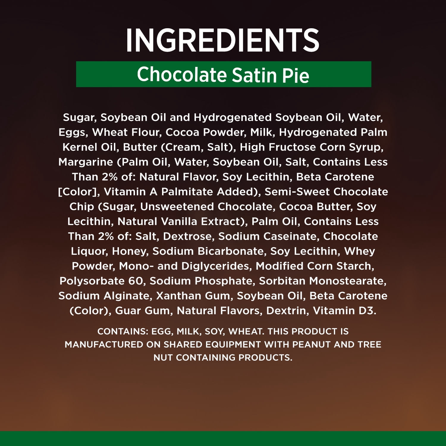 Marie Callender's Chocolate Satin Pie, Thaw & Enjoy Frozen Dessert, 25.6 oz.