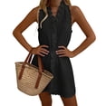 thumbnail image 3 of Women's Sleeveless Mini Tank Dresses Sundress Dress for Casual Black XL, 3 of 7