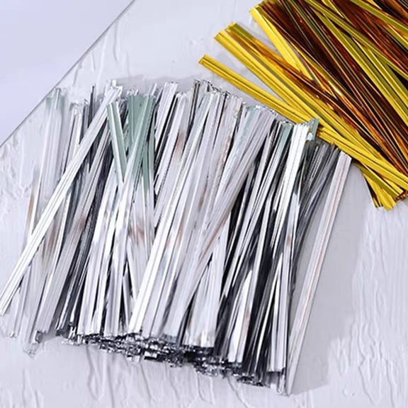 Milisten 5 Bags Metal Goodie Bag Ties for Food Storage and Travel