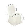 thumbnail image 3 of Efavormart 10PCS Ivory Square Top Polyester Banquet Chair Cover Dinning Event Slipcover For Wedding Party Banquet Catering, 3 of 11