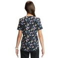 thumbnail image 4 of Scrubstar Women's and Women’s Plus Butterfly Print V-Neck Scrub Top, Sizes S-3XL, 4 of 7