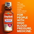 thumbnail image 4 of Vicks DayQuil Cold and Flu Liquid, High Blood Pressure Cold Medicine, Decongestant-Free, 8 Fl oz, 4 of 8