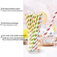 thumbnail image 3 of HLONK 200 PCS Paper Straws 100% Biodegradable Drinking Straw Durable and Recyclable Straws Disposable Straws Assorted Colors Smoothie Straws Drinking Straws for Cocktails Cold Drinks & Ju, 3 of 7