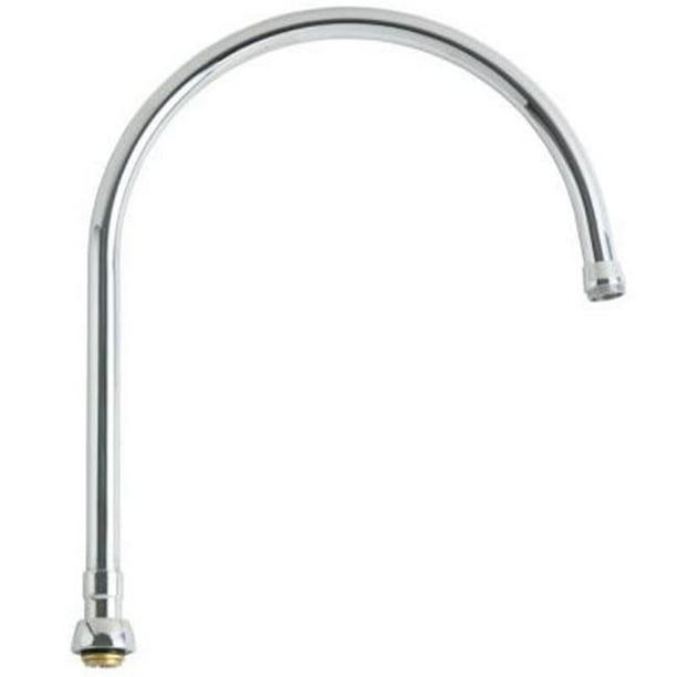 Chicago Faucets GN10ASWGJKABCP 10 in. Brass Gooseneck Swing Spout