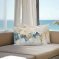 thumbnail image 2 of Light Blue Gold Abstract Outdoor Pillow Covers Pack of 2 Modern Art Oil Painting Style Ombre Waterproof Throw Pillow Covers Decorative Cushion Cases for Patio Garden Tent Balcony Couch 20x12 inch, 2 of 8