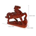 thumbnail image 2 of Wooden Horse Animal Model For Living Room Shelf Decorative Item Traditional Style 1Set, 2 of 4