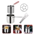 thumbnail image 2 of MasteelfCA 1 Set Food Fryer Stainless Steel Frying Cookware Snack Fry Basket Fryer Pot with Tong Stove Ring, 2 of 9