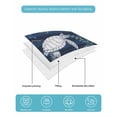 thumbnail image 4 of Full Size Quilt Bedding Set, Navy Blue Turtle Coastal Reversible Summer Quilt 3 Pieces, Nautical Summer Beach Coral Jellyfish Lightweight Bedspreads Coverlets with 2 Pillow Shams for All Seasons, 4 of 5
