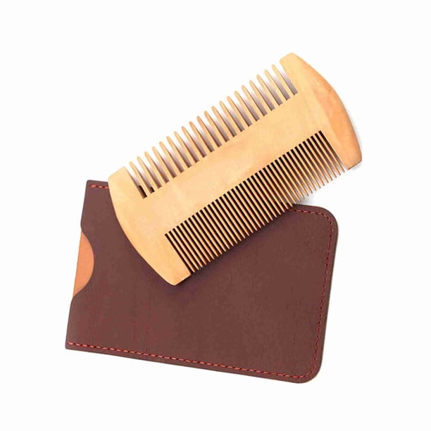 Peine Para El Cabello, Peine Para Bigote Multifuncional De Madera De Doble Cara, Para Cabello De Hombre Y Bigote
