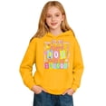 thumbnail image 5 of oqasdz Girls Sweatshirt 100 Days of School Cute Graphic Hooded Sweatshirt Athletic Playwear Long Sleeve Pullover Loose Fit Casual Outwear, 5 of 6