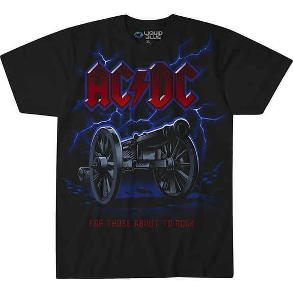 AC/DC - Cannon Lightning Mens T Shirt