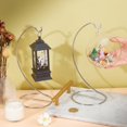 thumbnail image 3 of 2 pc Iron Wire Ornament Display Stand Air Plant Holder Terrarium Hanger Semi-circle Platinum 104x135x227mm, 3 of 6