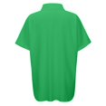 thumbnail image 5 of MIXUE Women Blouses Solid Color Lapel Short Sleeve Button Up Casual Work Loose Fit Womens Summer Tops Sportwear,Green,XXXL, 5 of 8