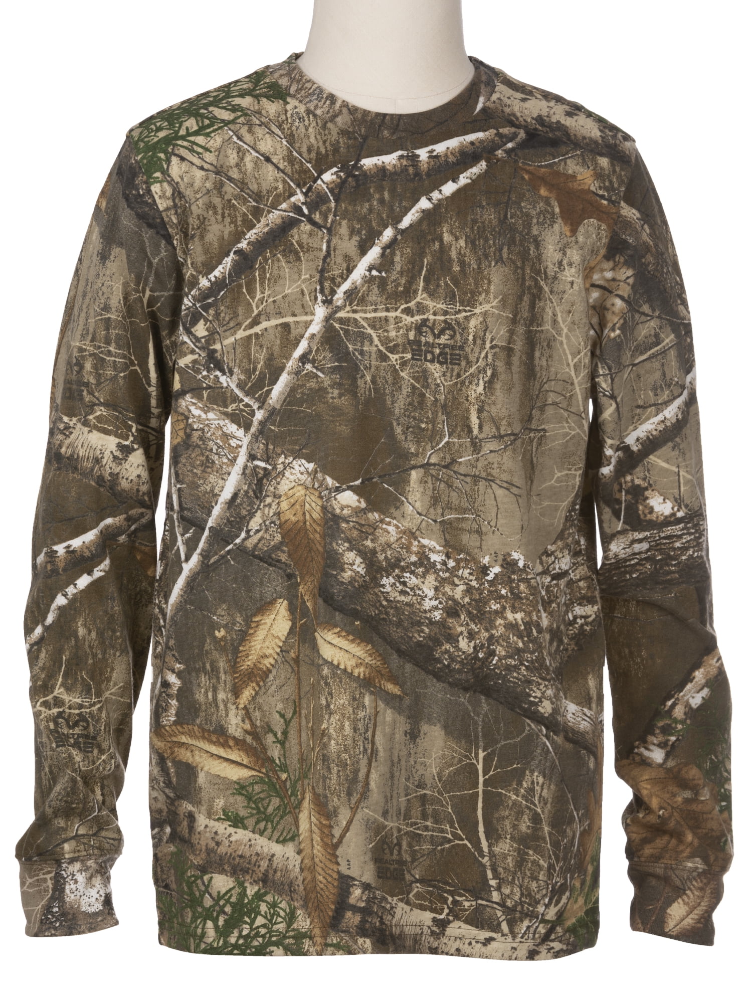 Realtree Edge Youth Long Sleeve Scent Control Hunting Camouflage Tee Shirt, XL (14-16)