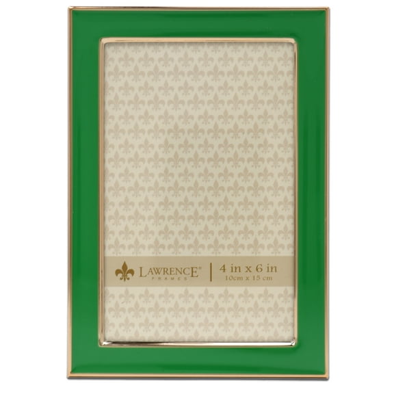 Gold Metal and Green Enamel Picture Frame Multiple Size