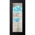 thumbnail image 2 of Greene, Taylor 7x14 Black Modern Framed Museum Art Print Titled - Blue Floral Panel II, 2 of 5