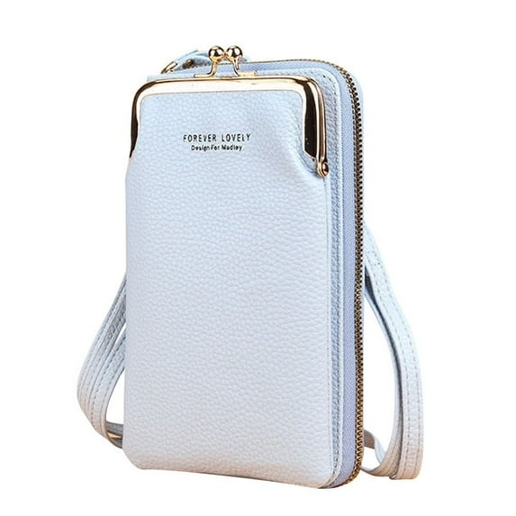 Hot For Women Fashion PU Leather Small Crossbody Bags Phone Purses Shoulder Bags Handbags BLUE