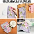 thumbnail image 7 of Dreamtimes Eiffel Tower and Flowers 6PCS Kitchen Towels Dish Clothes Absorbent Dishcloths Reusable Rapid Drying for Kitchen Bathroom Hotel Household Hand Towels 28"X18" inch, 7 of 7