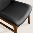 thumbnail image 3 of CHUN YI Modern Farmhouse Faux Leather Dining Chairs, Upholstered Kitchen Chairs, Set of 2, Black, 3 of 9