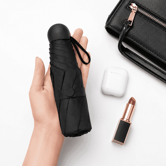 Travel Essentials Mini Umbrella, Compact UV Sun Protection, Lightweight Pocket Manual Open/Close, for Women, Men, Kids