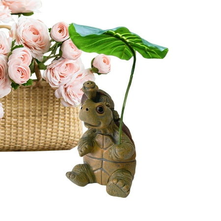 Vvcesidot Turtle Figure Tortoise Statue Animal Landscape Decor Resin Fairy Garden Landscape Animal Tortoise for Offices Home Terrarium Flower Pot Desk Outdoor enjoyable