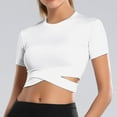 thumbnail image 1 of Uds. Ropa de yoga, manga corta, blanca., 1 of 5