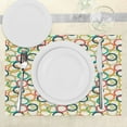 thumbnail image 3 of Ambesonne Hipster Place Mats Set of 4, Colorful Doodle Circles, Standard Size, Multicolor, 3 of 6