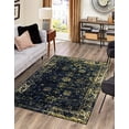 thumbnail image 2 of Unique Loom 3141603 8 x 11 ft. Casino Sofia Rectangular Rug, Navy Blue, 2 of 5