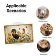 thumbnail image 5 of Joocar Rooster And Flowers Farmhouse Design Linen Table Mats Set Of 4 For Home Kitchen Table Decor 12x18 inch, 5 of 5