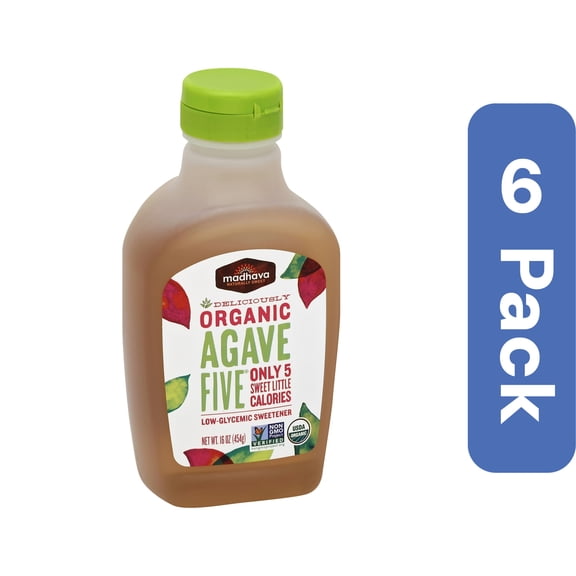 Madhava Organic Agave Five 16 oz (Pack Of 6)