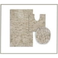 thumbnail image 2 of Home Weavers Essential 3-Piece Bathroom Rug Set, Plush Microfiber Bath Mat, U-Shaped Contour Rug and Toilet Lid Cover, Ultra Absorbent, Quick-Dry, Non-Slip Bathroom Mats, Machine Washable, Ivory, 2 of 9