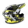 Cyclone ATV MX Dirt Bike Off-Road Helmet DOT/ECE Approved - Yellow - XXL