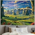 thumbnail image 2 of PRATYUS Fantasy Forest Tapestry Trippy Planet Tapestry Magical Mountain Tapestry Nature Landscape Wall Tapestry Hippie Boho Aesthetic Tapestry Wall Hanging for Bedroom Painting, 2 of 6