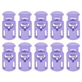 thumbnail image 1 of Unique Bargains 30Pack 5.5x3mm Cord Lock Plastic Single Hole Spring Toggle Stoppers, Dark Purple, 1 of 5