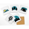 thumbnail image 2 of Inkdotpot Set of 6 Drink Coasters DecorativeNon,SlipCork Base4-inch Square PrintedCoastersEasy Clean- Nature, 2 of 8