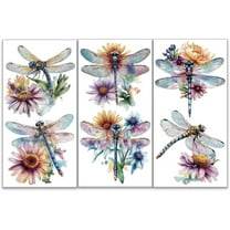 3pcs/Set Watercolor Dragonfly Rub on Transfers for Furniture and Crafts 6x12 inch Furniture Transfer Sticker Furniture Decals Decor Transfer Stickers Rub on Decals for Furniture DIY