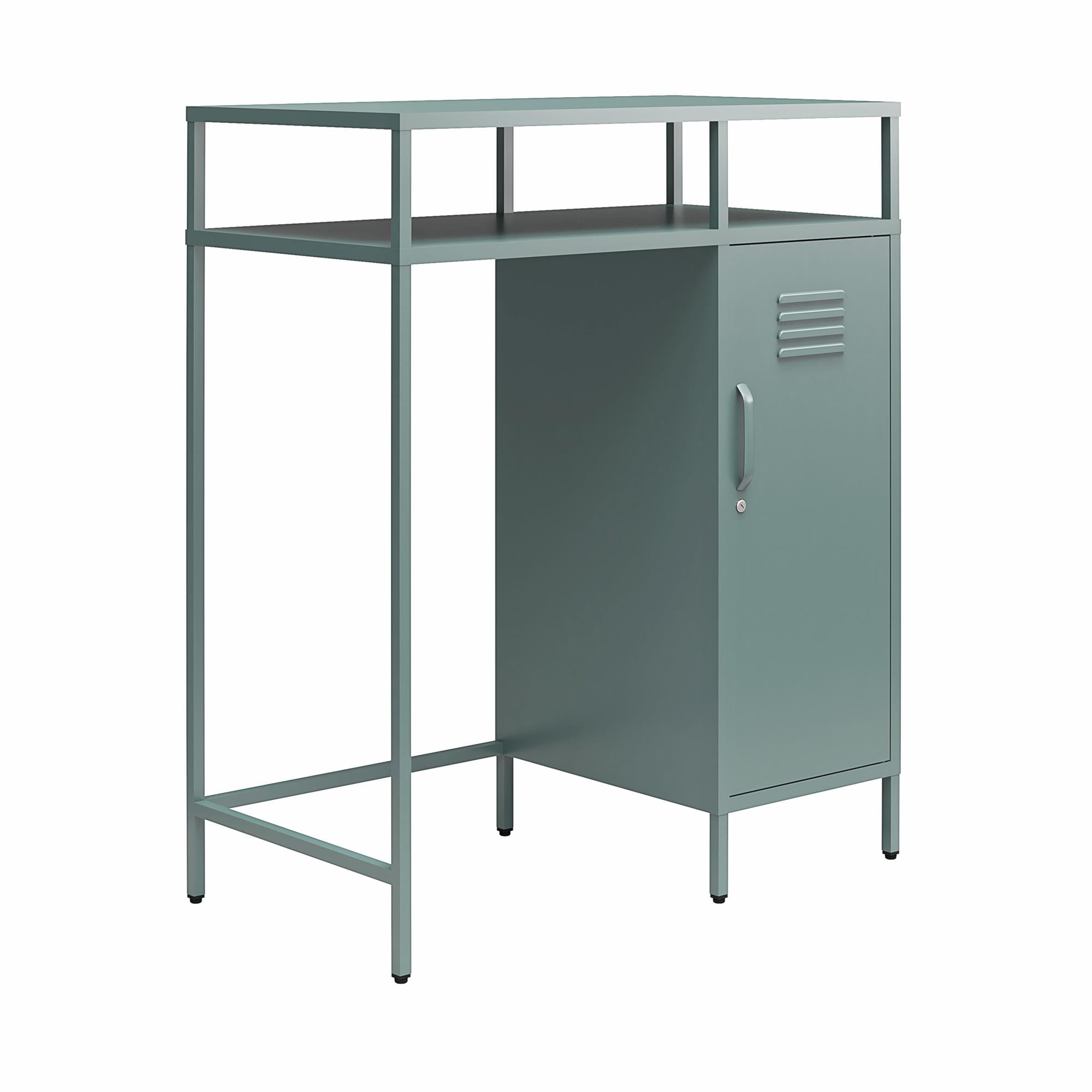 Novogratz Cache Metal Locker-Style Mini Refrigerator Organizer, Hunter Green