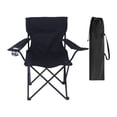 thumbnail image 3 of Silla plegable para acampar al aire libre, portátil, plegable, resistente y ligera. Negro, 3 of 8