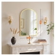 thumbnail image 4 of 20x30 Arched Bathroom Mirror, Metal Framed Wall Mirror for Bathroom, Vintage Over Sink Mirror for Vanity, Shatterproof Glass Decorative Mirror, 4 of 5