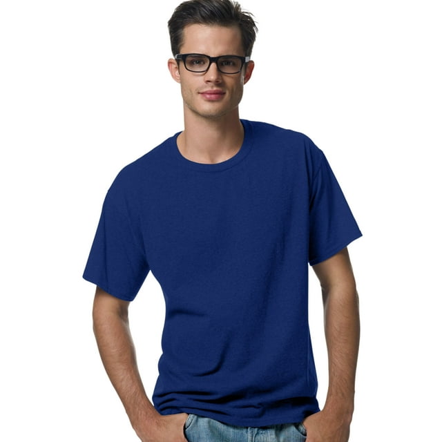 Hanes ComfortBlend EcoSmart T-Shirt à Col Ras du Cou pour Hommes, P, Bleu Royal Foncé