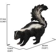 Hi-Line Gift Ltd. Walking Skunk Statue, Black and White