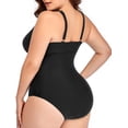 thumbnail image 5 of Daci Women Plus Size One Piece Swimsuits Sexy V Neck Backless Bathing Suit, 5 of 5