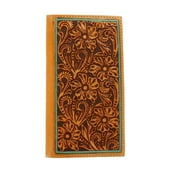 Ariat® Men's Rodeo Floral Turquoise Outline Bifold Wallet A3532508