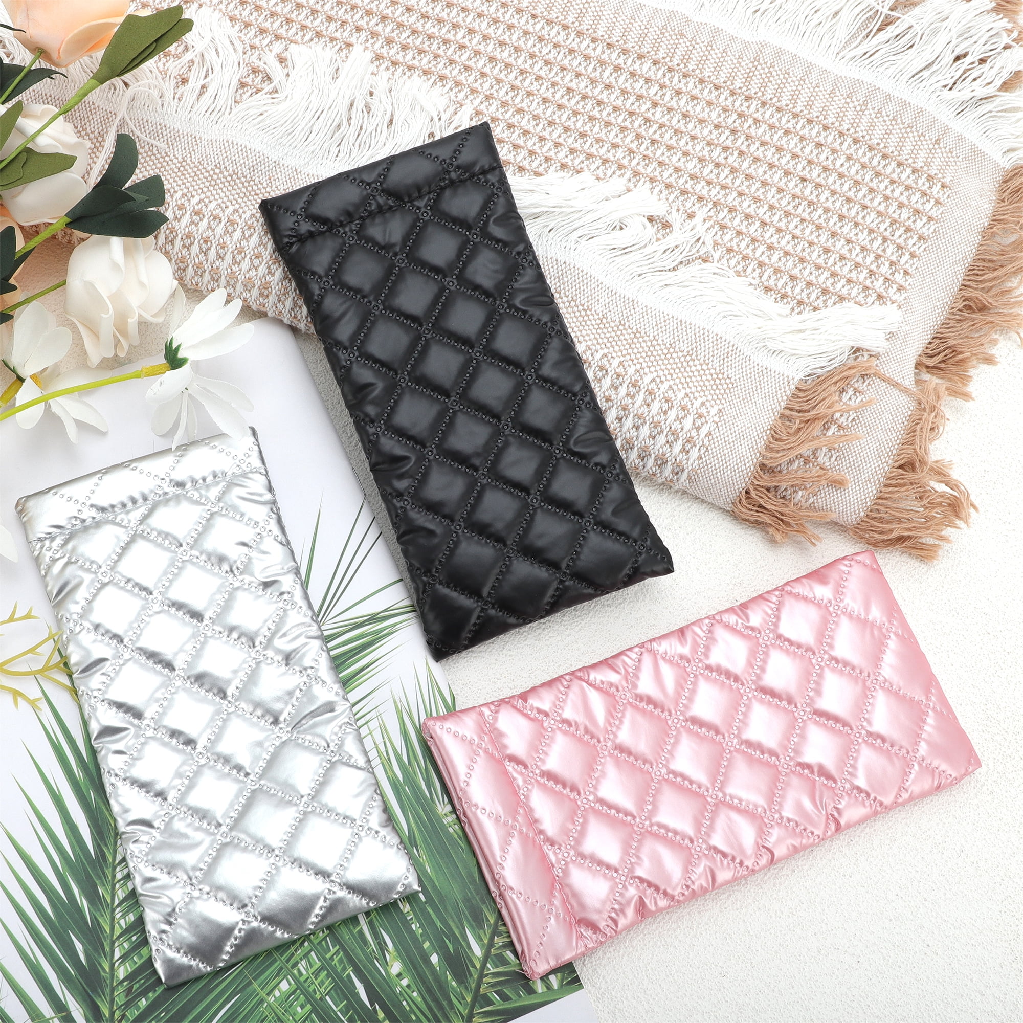 Unique Bargains Portable Eyeglasses Bag Eyeglasses Storage 1 Pc Silver
